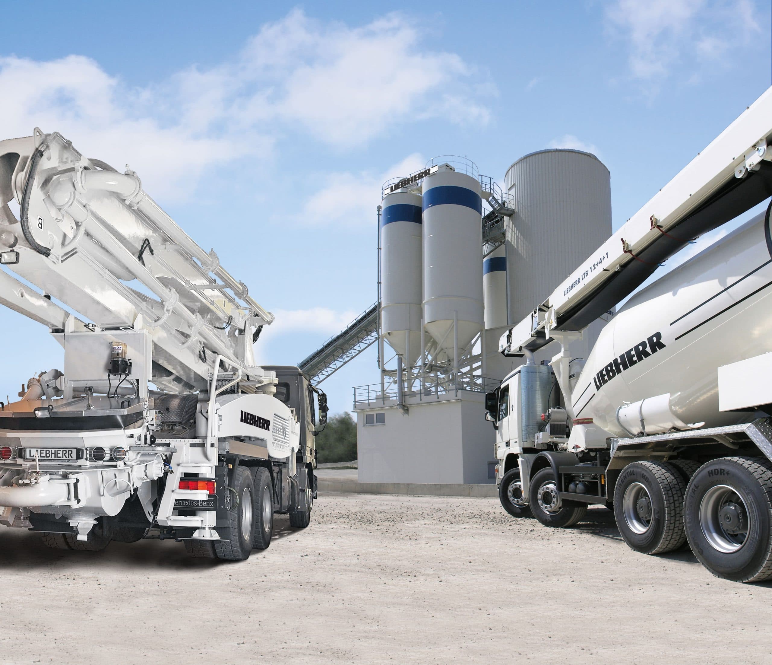 Liebherr truck mixer at work
