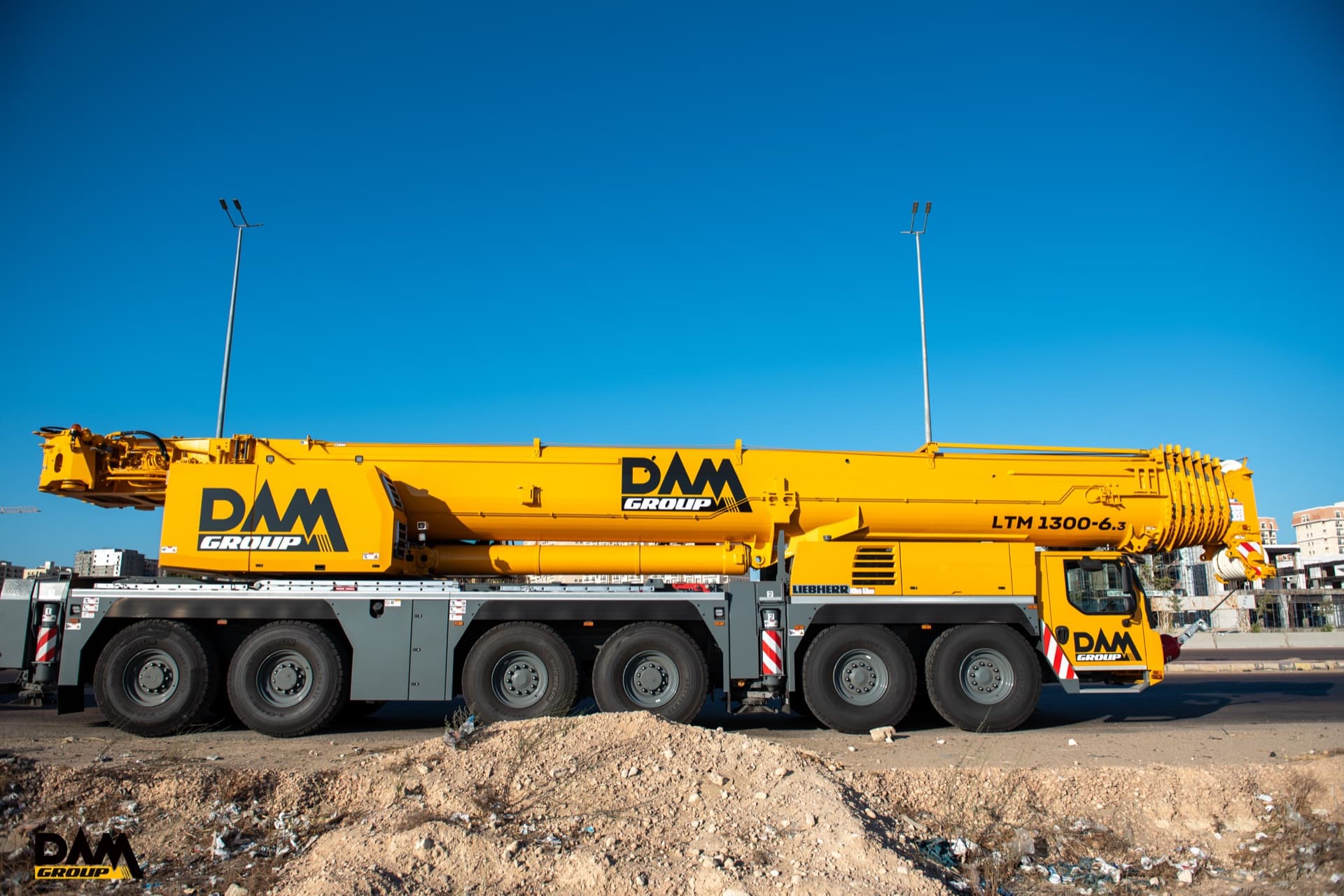 Liebherr mobile crane supplied through DAM Group on site in Egypt